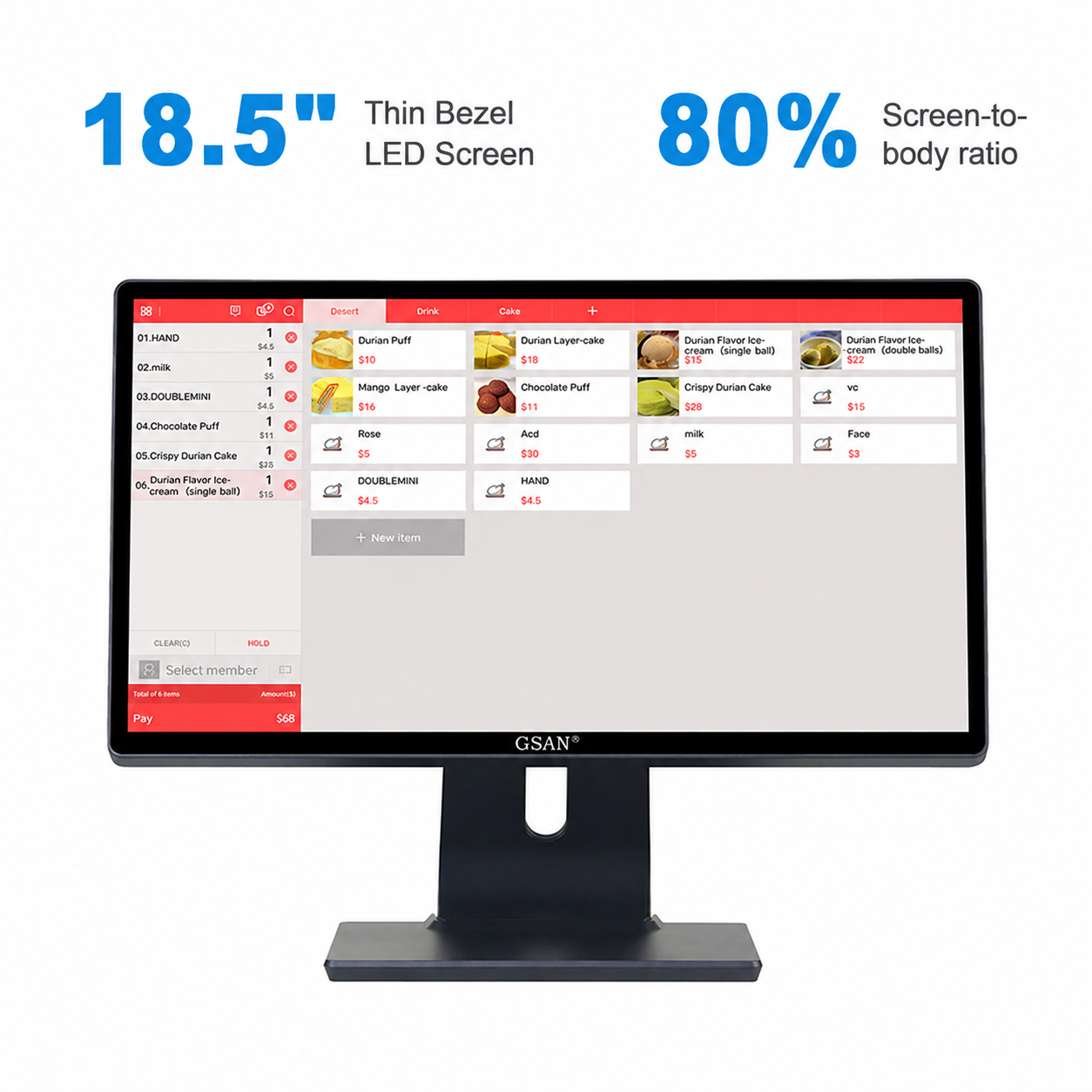 A9 POS Screen