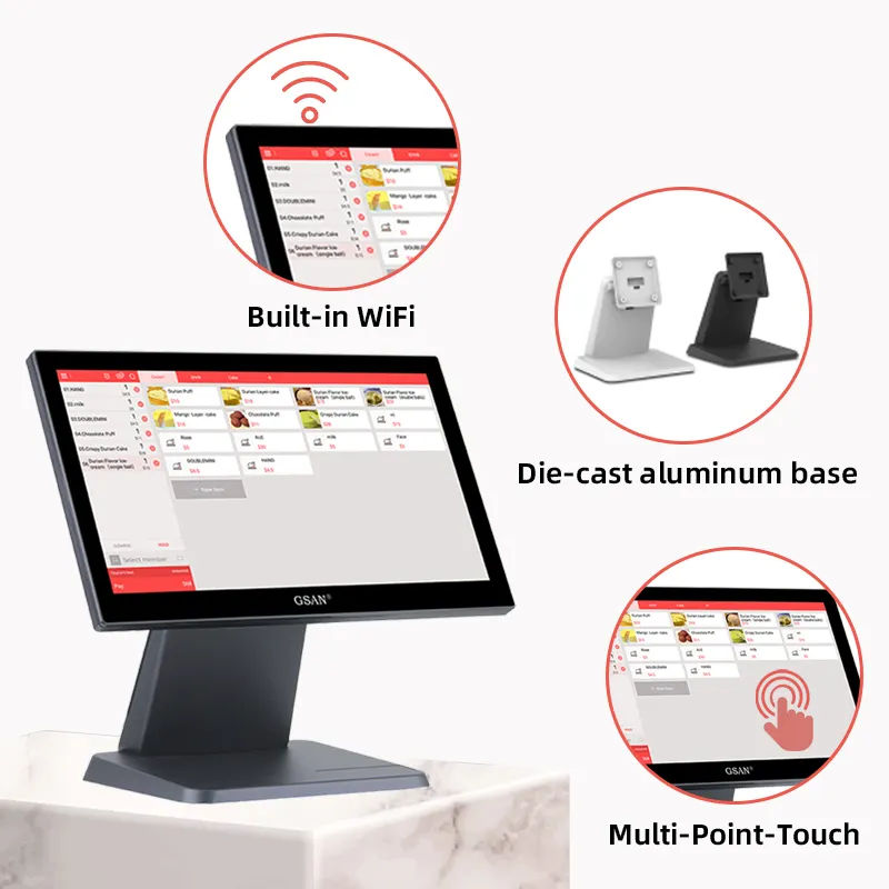 GS-T3 Windows 10 Cash Register All in One Touch POS System for Sale