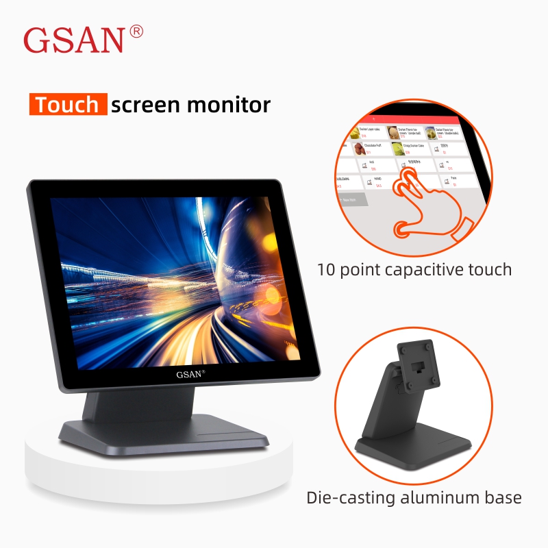 GS-1535 15" Capacitive Touch Monitor for Small Business