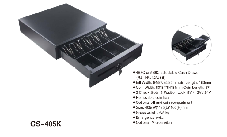 GS-405k cash drawer