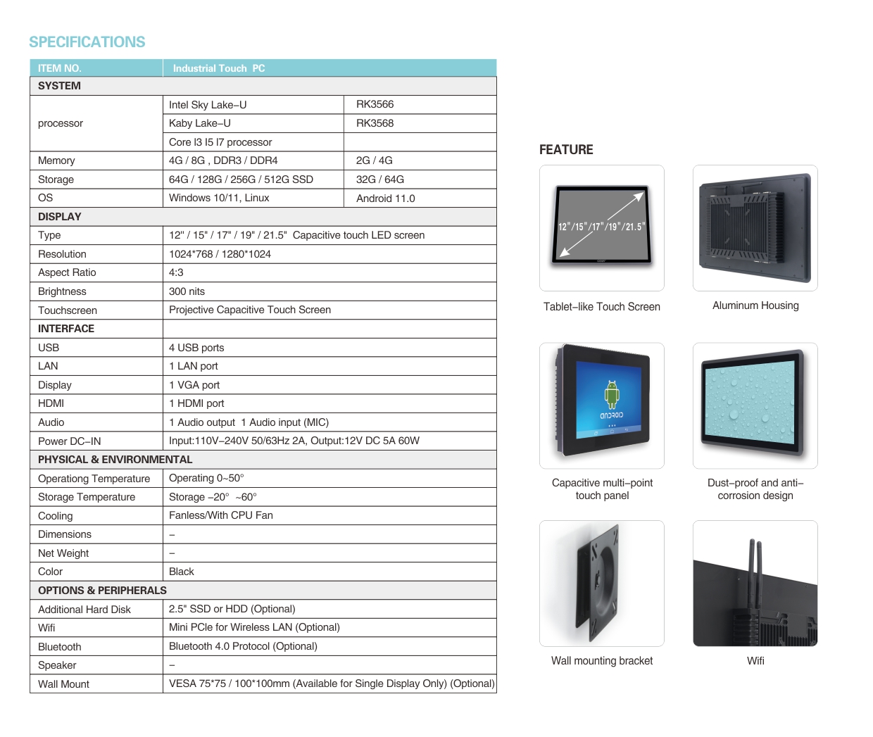 Industrial Touch PC