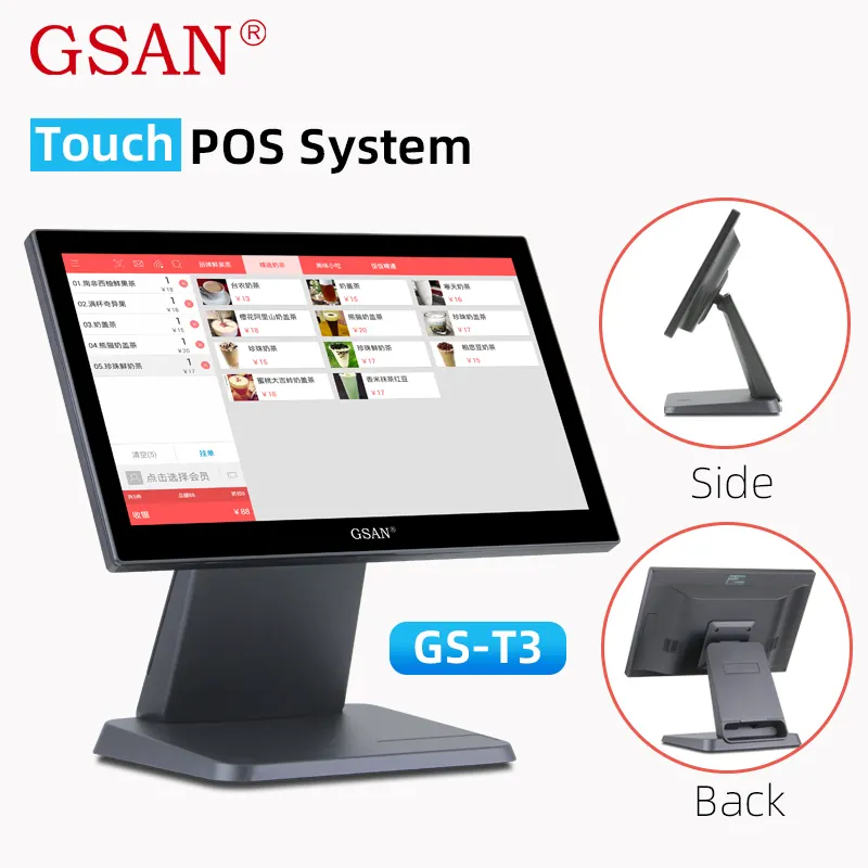 GS-T3 Windows 10 Cash Register All in One Touch POS System for Sale